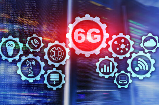 Future Communications Fast Technology. 6G Network Connection Concept. High Speed Mobile Wireless Technology