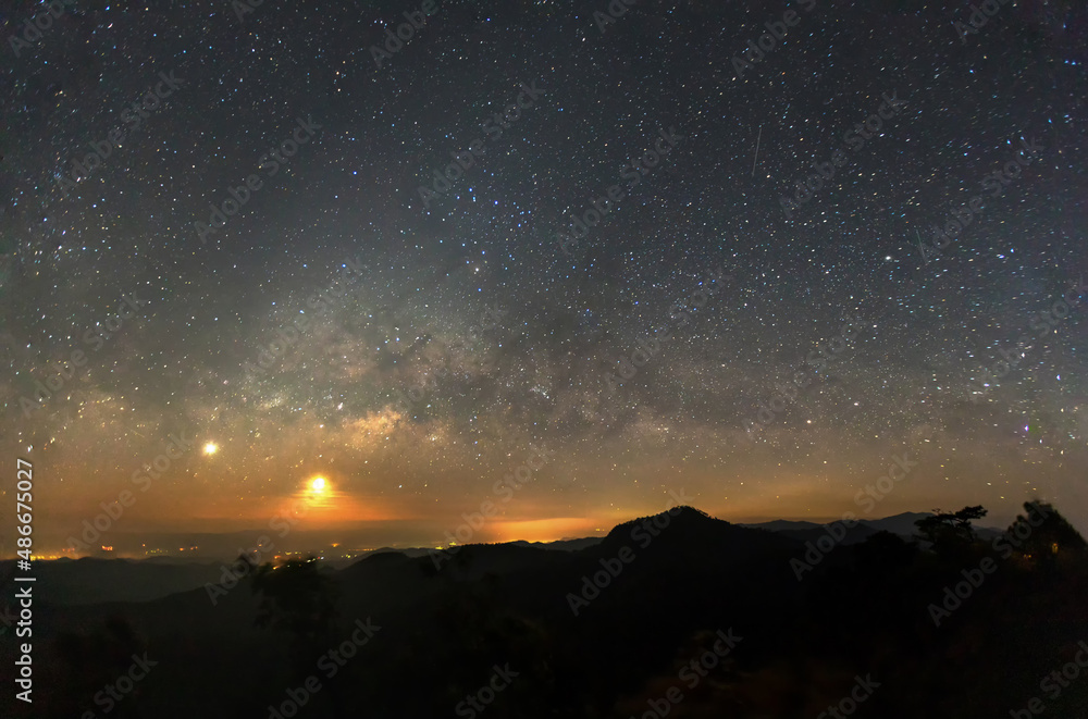 Canvas Prints milky way galaxy at night. image contains noise and grain due to high iso. image also contains soft 
