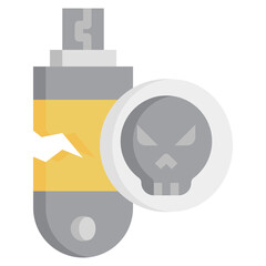 PENDRIVE flat icon,linear,outline,graphic,illustration