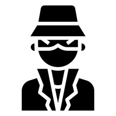 HACKER glyph icon,linear,outline,graphic,illustration