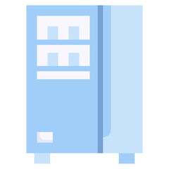 FRIDGE flat icon,linear,outline,graphic,illustration