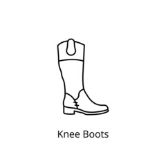 Knee Boots icon in vector. Logotype