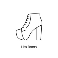 Lita Boots icon in vector. Logotype