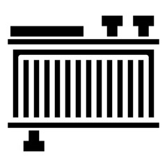 CAR RADIATOR glyph icon,linear,outline,graphic,illustration