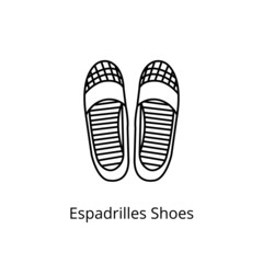 Espadrilles Shoes icon in vector. Logotype
