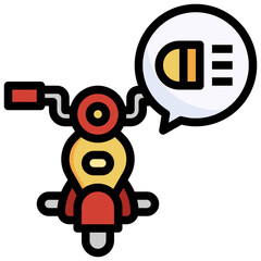 CAR LIGHT filled outline icon,linear,outline,graphic,illustration