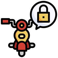 PADLOCK filled outline icon,linear,outline,graphic,illustration