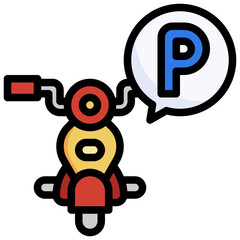 PARKING filled outline icon,linear,outline,graphic,illustration