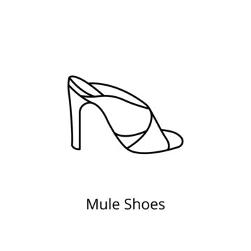 Mule Shoes icon in vector. Logotype