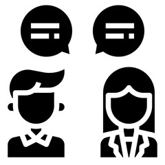 DEBATE glyph icon,linear,outline,graphic,illustration