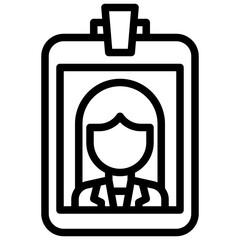 ID CARD line icon,linear,outline,graphic,illustration