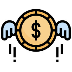 FREEDOM filled outline icon,linear,outline,graphic,illustration