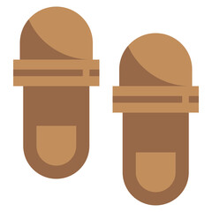 SLIPPERS flat icon,linear,outline,graphic,illustration