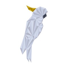 Illustration of cockatoo design in polygonal style