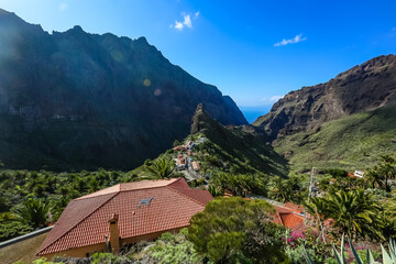 Spain Tenerife Village in the Gorge Mask