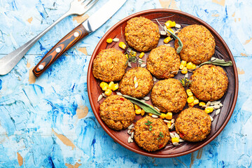 Low calorie vegan meatballs.