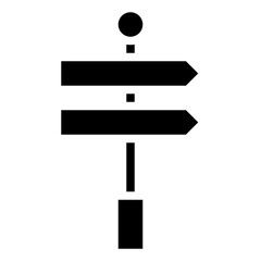 DIRECTIONAL SIGN glyph icon,linear,outline,graphic,illustration