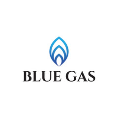 blue gas logo design