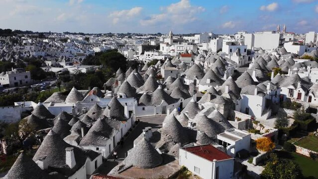 Trulli buildings in Alberobello in Italy - a popular