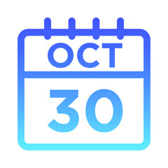 10- Oct - 30 Line Gradient