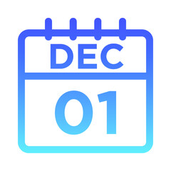 12- Dec - 01 Line Gradient