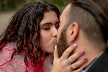 Pareja de enamorados en el día de San Valentín