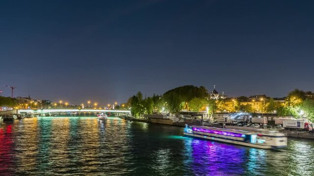 Night Cruises at Paris Seine River Bridges Touristic Center