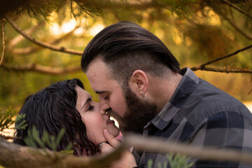 Pareja de enamorados en el día de San Valentín