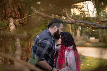 Pareja de enamorados en el día de San Valentín