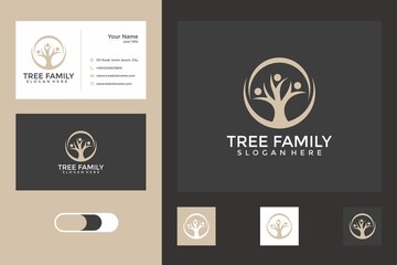 tree  with people logo design