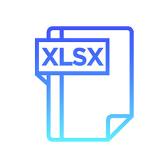 XLSX Line Gradient icon
