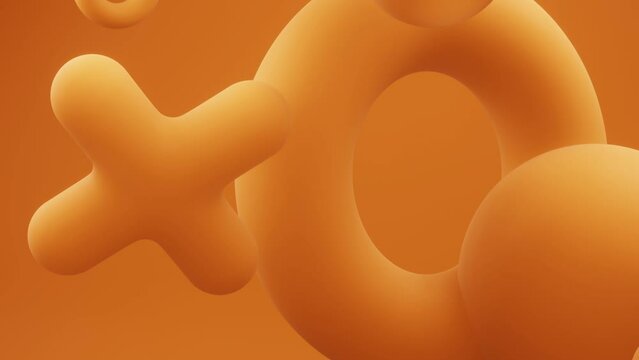 Yellow 3d animated background loop