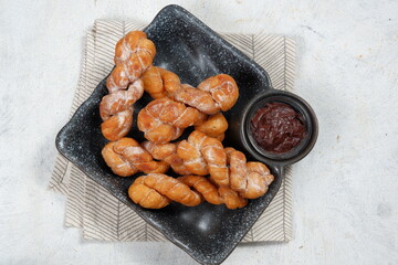 Korean Twisted doughnuts (donut) or Bread Stick, Wang kkwabaegi (kkwabaegi ) also known in the philippines as a Shakoy or pilipit
