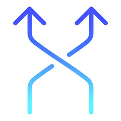 Arrow 8 Line Gradient