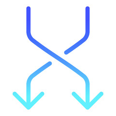 Arrow 9 Line Gradient