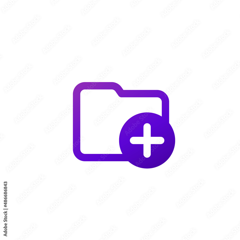 Sticker create new folder icon for apps