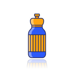 Reusable bottle for water icon with outline