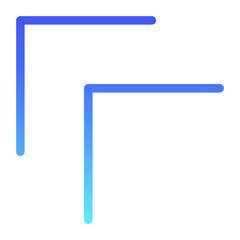 left up two Arrow Line Gradient