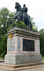 Monument to Peter the Great in front of Saint Michael's Castle, Saint Petersburg, Russia