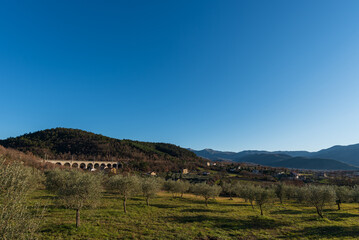 Molise, Italy.  Spectacular winter panorama.