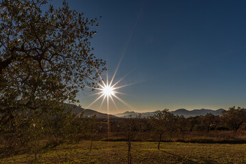 Molise, Italy.  Spectacular winter panorama.
