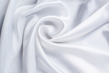 Naklejka na ściany i meble fabric silk of white color
