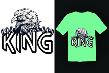 american eagle king t shirt design victor templete file 