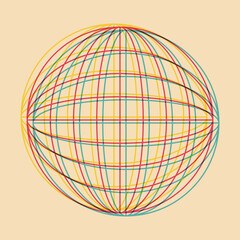 Obraz premium Geometric object with riso print effect. Vector. Graphic element for fabric, textile, clothing, wrapping paper, wallpaper, poster. Graphic element. Perfect For your own decoration or design