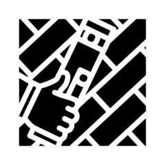 laminate floor repair glyph icon vector. laminate floor repair sign. isolated contour symbol black illustration