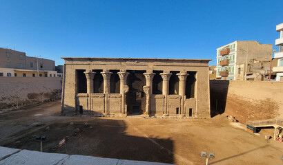 Temple of Khnum. The temple of Esna, dedicated to the god Khnum. Egypt.