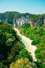 Obraz premium Koh Hong island view point to Beautiful scenery view 360 degree at Krabi province, Thailand.