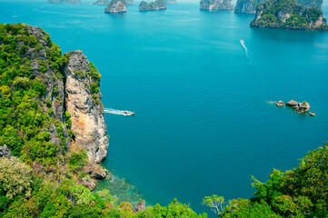 Koh Hong island view point to Beautiful scenery view 360 degree at Krabi province, Thailand.