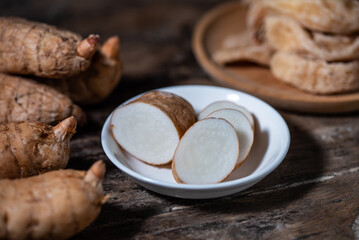Wild Chinese Herbs, Fresh Gastrodia Sliced
