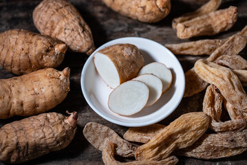 Wild Chinese Herbs, Fresh Gastrodia Sliced